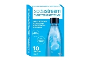 Sodastream Tablettes de Nettoyage pour Bouteilles de Gazéification – Pour 100% d’Hygiène – 1 Boîte de 10 Pastilles Nettoyantes