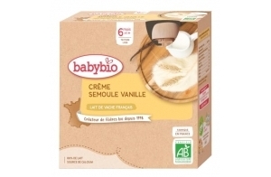 Babybio Gourde Crème Semoule Vanille 6+ Mois 340 g