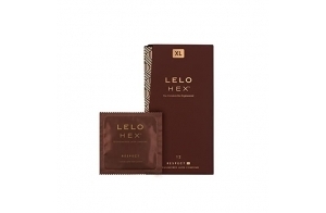 LELO HEX Respect XL, Préservatif Grande Taille Ultrasolide, Préservatifs pour Hommes Fin en Latex, 58 mm de Diamètre (Paquet de 12)