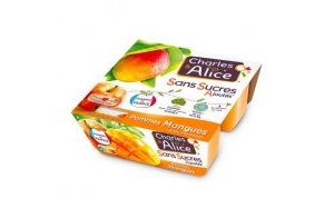 Charles & Alice - compotes sans sucres ajoutés