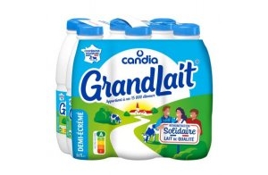 Candia - GrandLait Demi-écrémé 6x1L ou 4x1,5L.