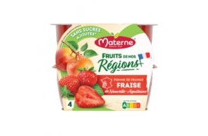 Materne® Fruits de nos régions - Materne® Pomme Fraise de Nouvelle Aquitaine x4