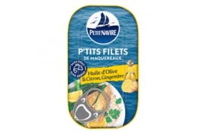 P'tits Filets de Maquereaux - Huile d'Olive & Citron, Gingembre 90g