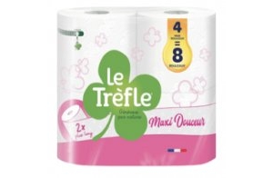 Papier toilette Le Trèfle - Le Trèfle Maxi Douceur x4=8