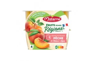 Materne® Fruits de nos régions - Materne® Pomme Pêche de Rhône-Alpes x4