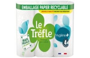 Papier toilette Le Trèfle - Le Trèfle Hygiène + x6 rouleaux