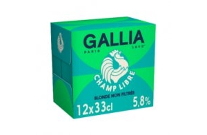 Découvrez la bière française Gallia ! - GALLIA CHAMP LIBRE 12/33CL