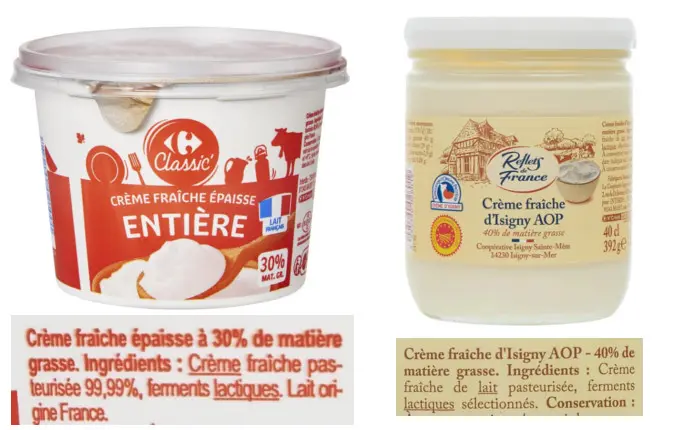 2 crèmes épaisses entières