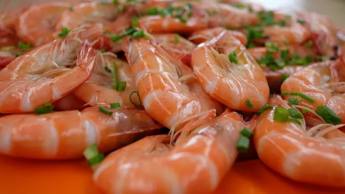 des crevettes