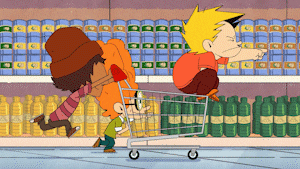 Enfants au supermarché