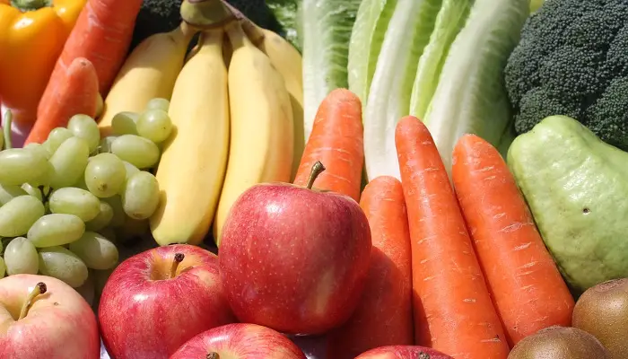 Un panier de fruits et légumes