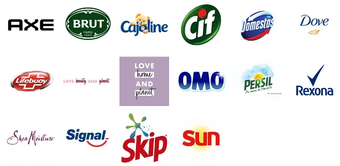 Les marques hygiène et maison du group Unilever