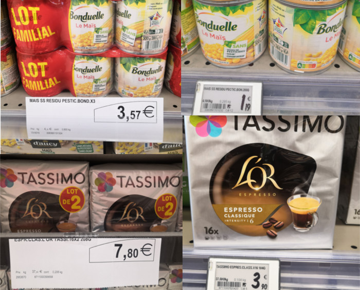 Ce n'est pas parce qu'un produit est mis en évidence à l'entrée du magasin que le prix est moins cher!