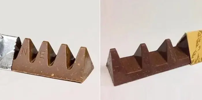 des barres de Toblerone