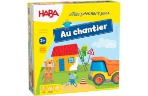 HABA - Mes Premiers Jeux - Au Chantier - Jeu de classement et de mémoire coopératif- Jeu Ludique et Interactif sur la Construction de Maison - 2 Ans - 305212