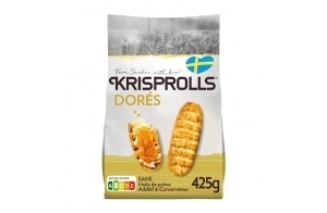 KRISPROLLS - Petits Pains Suédois Dorés - Sans Huile De Palme - Sans Additif Ni Conservateur - 425g