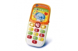 VTech - Baby Smartphone Bilingue Mixte, Téléphone Bébé, Jouet d'Éveil - Version FR, Brun, unique