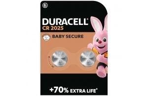 DURACELL 2025 Piles Boutons au lithium 3V (lot de 2) jusqu’à +70 % de longévité - Technologie Sécurité Enfant - Pour clés électroniques, montres de sport et lunettes 3D - Emballage Sécurité Enfant