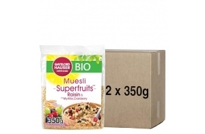 GAYELORD HAUSER - Muesli Superfruits - Raisin, Myrtille, Cranberry - Sans Sucre Ajoutés - Riches en Fibres - 350g - lot de 2 (total de 700 g)