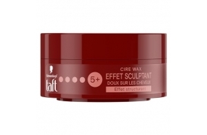 Schwarzkopf - Taft - Cire Wax - Cire Cheveux Homme - Effet Sculptant - Fixation Forte - Longue Durée - Tenue 24h - Coiffant Cheveux - Pot de 75 ml
