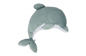 Kaloo - Petit Calme - Peluche Dauphin Vert 60 cm - Peluche Bébé Apaisante - Grande Peluche Douce Évolutive avec Sachet de Lavande - Dès la naissance, K211000