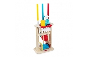 Melissa & Doug Kit de jeu de nettoyage deluxe (11 pièces), Jouets de nettoyage pour enfants, Jouets en bois de qualité superieure, Jeu de rôle, Jouets Montessori, 3+, Cadeau pour garçon ou fille