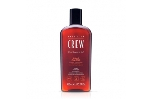 American Crew - Shampoing 3 En 1 - Shampooing, Après Shampoing & Gel Douche pour Cheveux et Corps - Soin Cheveux Revitalisant, Hydratant et Apaisant - Parfum Original - 450ml