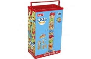 Jeujura - Tecap Color - 300 Pieces - Jeux de Construction- Jeu de planchettes - Pour faire un maximum de constructions - Laisser libre son imagination - Manipulation - Créativité - 8335