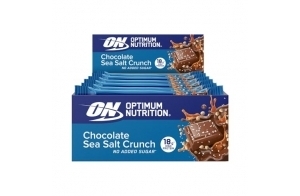 Optimum Nutrition Crunchy Protein Bar (12x55g) Chocolat Sel de mer Crunch