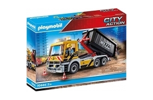 Playmobil 70444 Camion avec Benne et Plateforme- City Action - La Construction- La Vie de Chantier Chantier