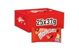 MALTESERS - Bonbons Chocolat au Lait Cœur Croquant - Grand Format - 25 Sachets de 35g