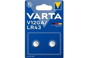 Varta Pack de 2 Piles Électroniques Alcalines V12GA/LR43
