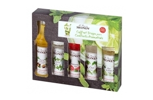 MONIN - Coffret pour Cocktails - Passion, Coco, Fleur de Sureau, Mojito et Fraise - 5x5cl