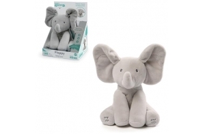 GUND - Flappy L'ÉLÉPHANT - Peluche Interactive pour Bébé - Bouge, Parle et Chante en Français pour l'Éveil de Votre Enfant - Peluche Éléphant Taille 30 cm - Doudou Bébé - Jouet Enfant 1 an et +