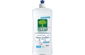 L'Arbre Vert Vaisselle Mains Ecolabel Peaux Sensibles Biberons Aussi ! - Hypoallergénique - 97% d'ingrédients d'origine naturelle -750mL