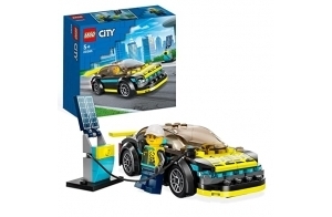 LEGO 60383 City La Voiture de Sport Électrique, Jouet pour Garçons et Filles de 5 Ans, Set de Voiture de Course, avec Minifigurine de Pilote, Idée Cadeau