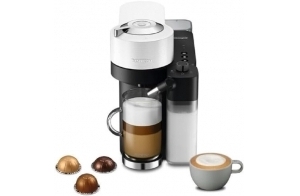 Nespresso Nespresso Vertuo Lattissima ENV300.W, Machine à Café Automatique avec Mousseur à Lait Automatique, Machine à Café à Capsules Monodose, 5 Tailles de Tasse, 3 Recettes de Lait, 1500W, Blanc