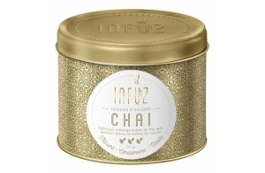 Infuz – Chai – Thé en vrac – Voyage en terres indiennes – Thé vert, cardamome & vanille – 80g