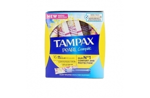 Tampax Compak Pearl Regular avec Applicateur, 16 Unités