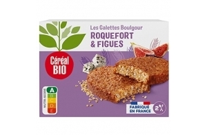 Céréal Bio Galettes Roquefort Figue – Galettes Végétales Bio au Boulgour, Roquefort AOP & Figue – Sucré-Salé, Végétarien, Prêt en 5 Min – 200g (2x100g)