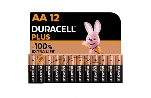 Duracell Plus Piles AA (lot de 12) - Alcalines 1,5V - Jusqu’à 100% plus longtemps - Idéales pour les appareils du quotidien - Emballage 0% plastique - Conservation 10 ans - LR6 MN1500