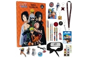 Naruto Calendrier de l'Avent 2024 Enfant, Papeterie Anime - Cadeau pour Garçon (Orange)