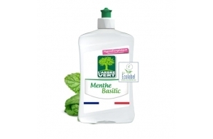 L'Arbre Vert Vaisselle Mains Ecolabel Menthe Basilic - Hypoallergénique - 97% d'ingrédients d'origine naturelle - 500mL