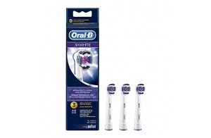 Oral-B 3D White - Lot de 3 têtes de rechange pour brosse à dents électrique avec technologie CleanMaximiser