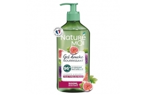 Naturé Moi - Gel Douche Nourrissant - Hydrate et Nourrit - Tous Types de Peaux - Figue Bio - 96% d'Origine Naturelle - Formule Biodégradable - Flacon Recyclé - 500 ml - Fabriqué en France