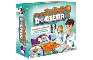 Dujardin - C'est Grave Docteur ? - Jeu de Plateau - Examine et Questionne le Patient - Se Joue Seul ou en Famille - A partir d'1 Joueur - Pour Enfants à partir de 7 ans