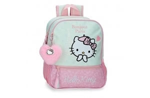 Sac à dos préscolaire Hello Kitty Paris Rose 23x28x10 cm Polyester 6,44L