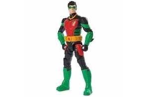 DC Batman - Robin - Figurine Robin 30 Cm - Robin Figurine Articulée - Figurine Articulée De 30 cm - Univers Batman - Jouet à Collectionner - Super Héros - Jouet Enfant 3 Ans Et +