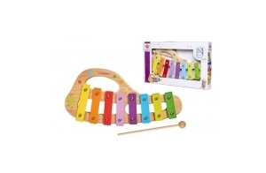 Eichhorn- Musik xylophon aus Holz Échelle colorée avec 8 tonalités-1 maillet et et Un Livre Cinq chansons à rejouer-3 pièces-Dimensions : 30 x 15 cm-À partir de Deux Ans, 100003482, Multicolore