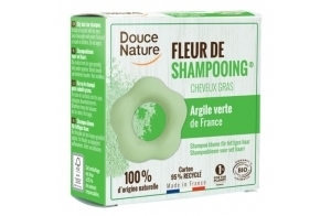 Douce Nature Fleur de Shampooing pour Cheveux Gras, Menthe Froissée, 85 g